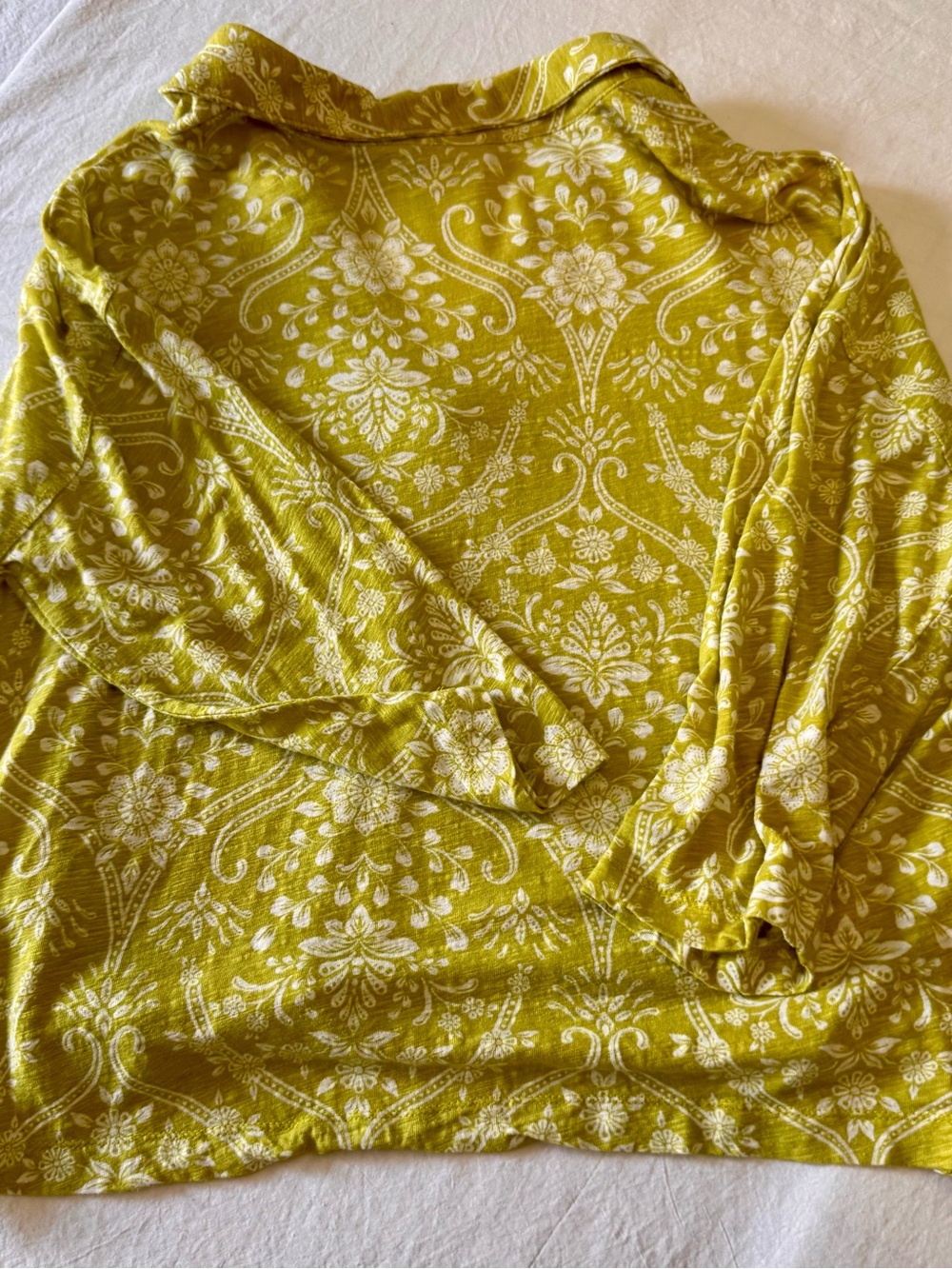 Joie Yellow-Green Paisley V-Neck Tunic - Picture 4 of 4